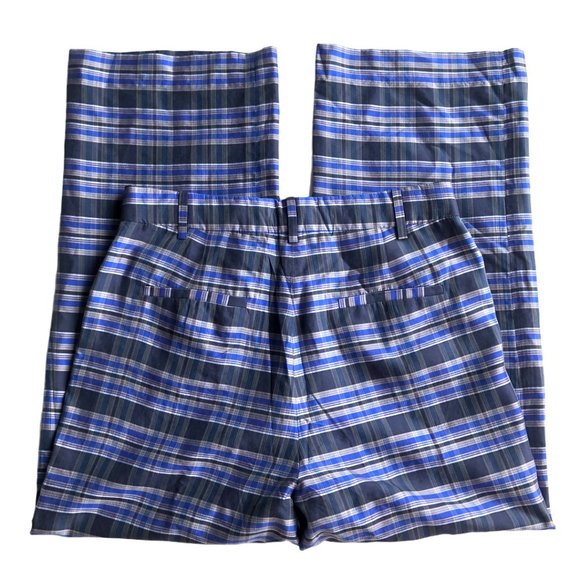 J. Crew Collection Plaid Cropped Silk Pants Size 2 - Picture 7 of 7